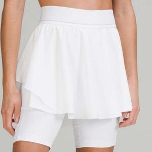 Lululemon Court Rival High Rise Tennis Skirt White 12 Nwt